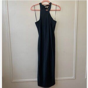 Banana Republic Black Slip Halter Dress Midi Length Sleeveless